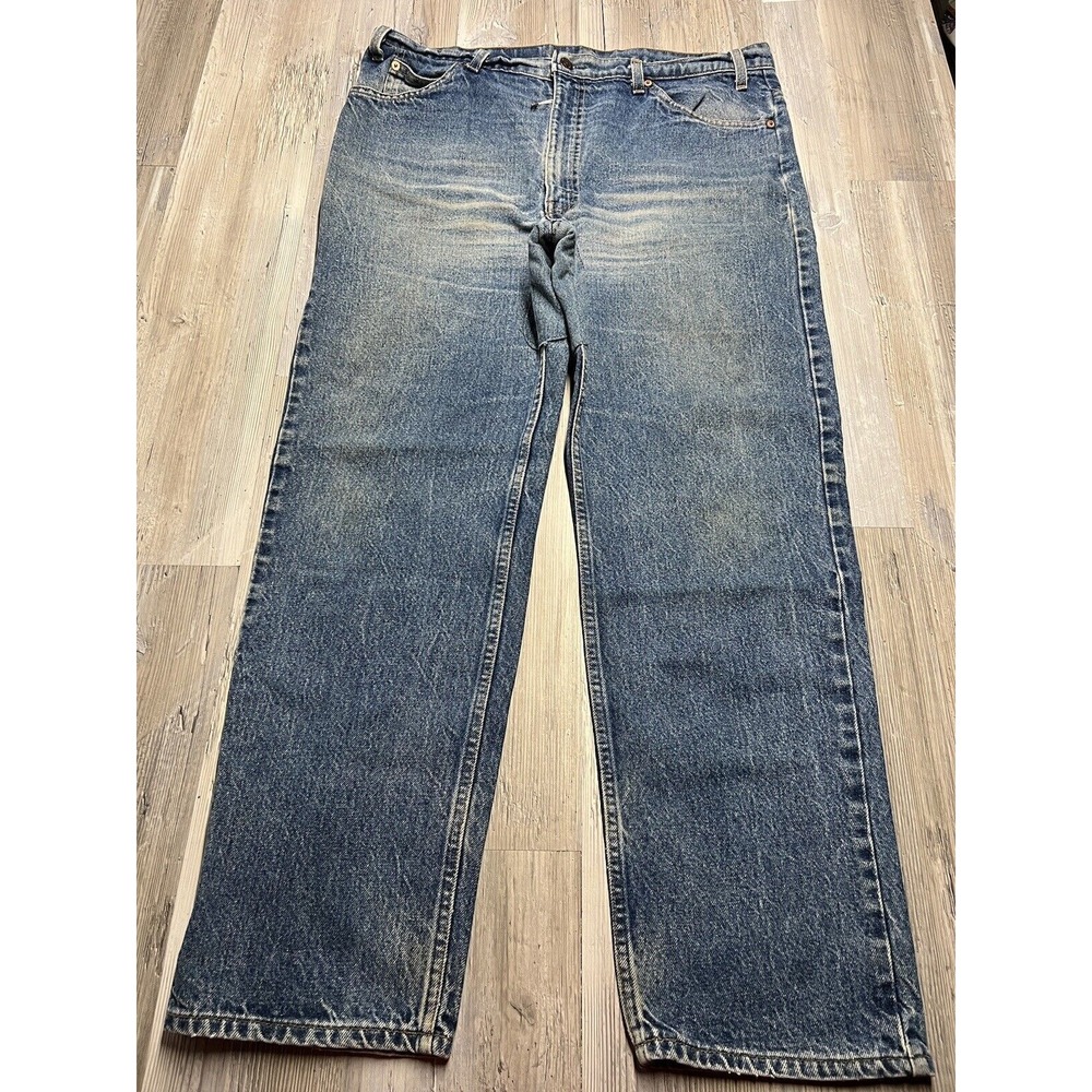 VTG Levi's 505 Orange Tab Jeans Saddleman Boot Mens 40x30 Made USA‎ 20505-0217